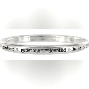 Brighton "MOTHER" $52 Hinged Message Bangle w Loving Words About Mom!